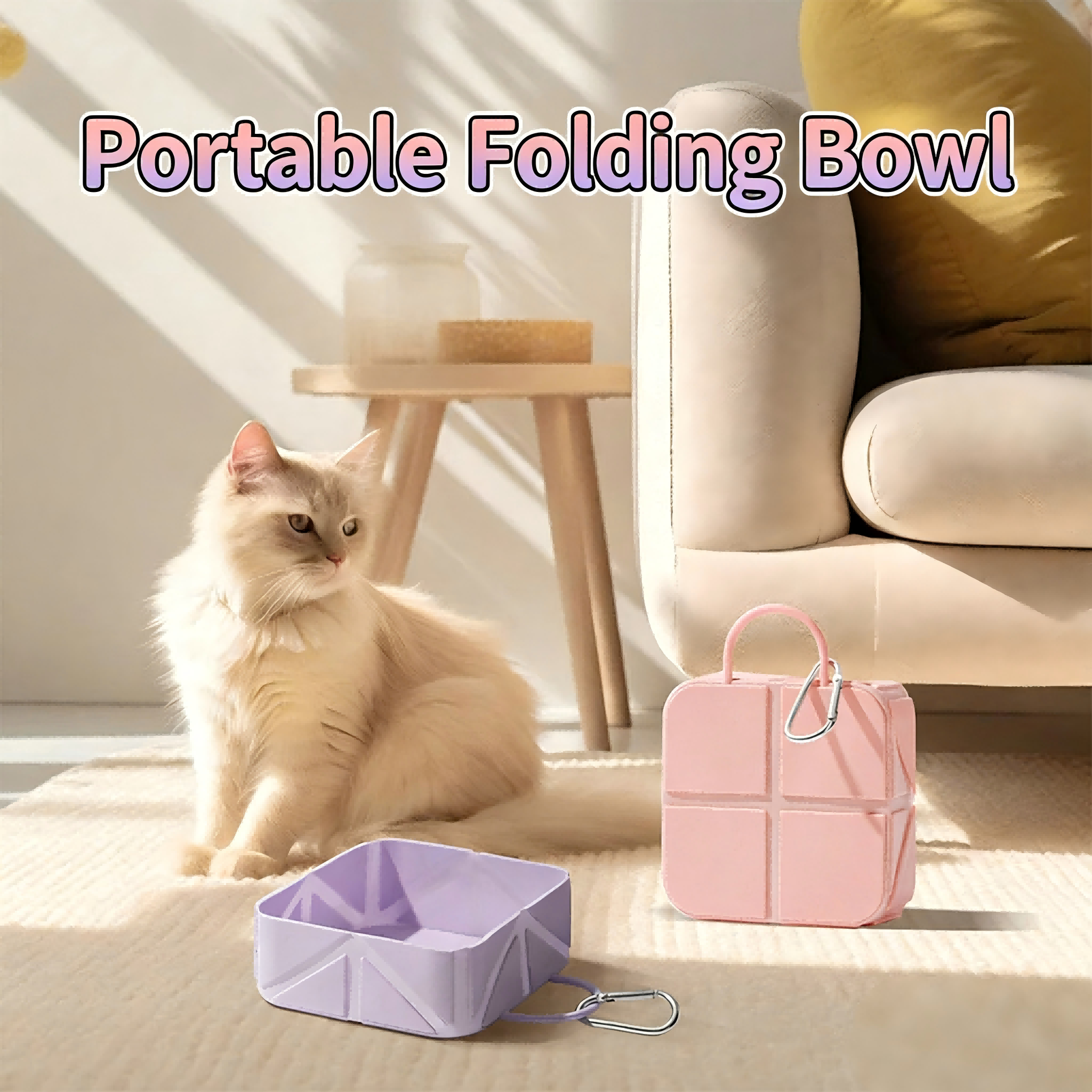 Pop-Square Travel Bowl