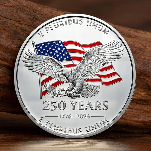 America 250 eagle commemorative collectible reverse