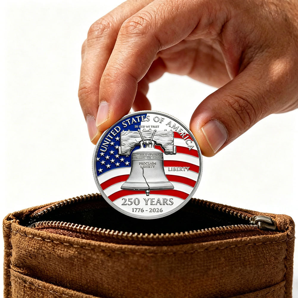 America 250 collectible shown at pocket scale
